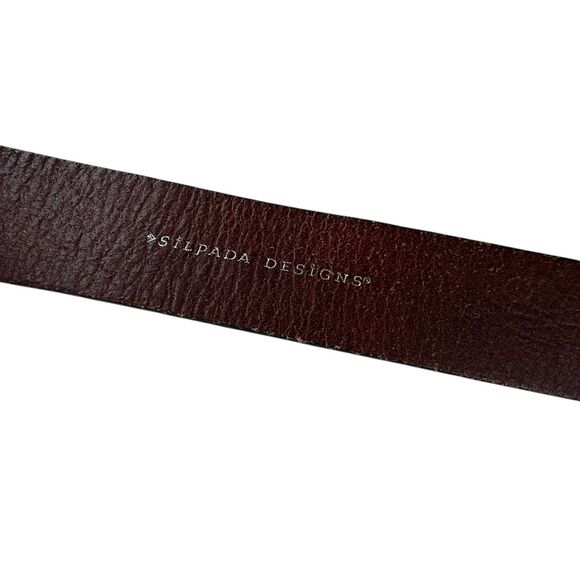 Lot of 2 Silpada Designs Genuine Leather Belt Z9027 Brown Black - Picture 7 of 9